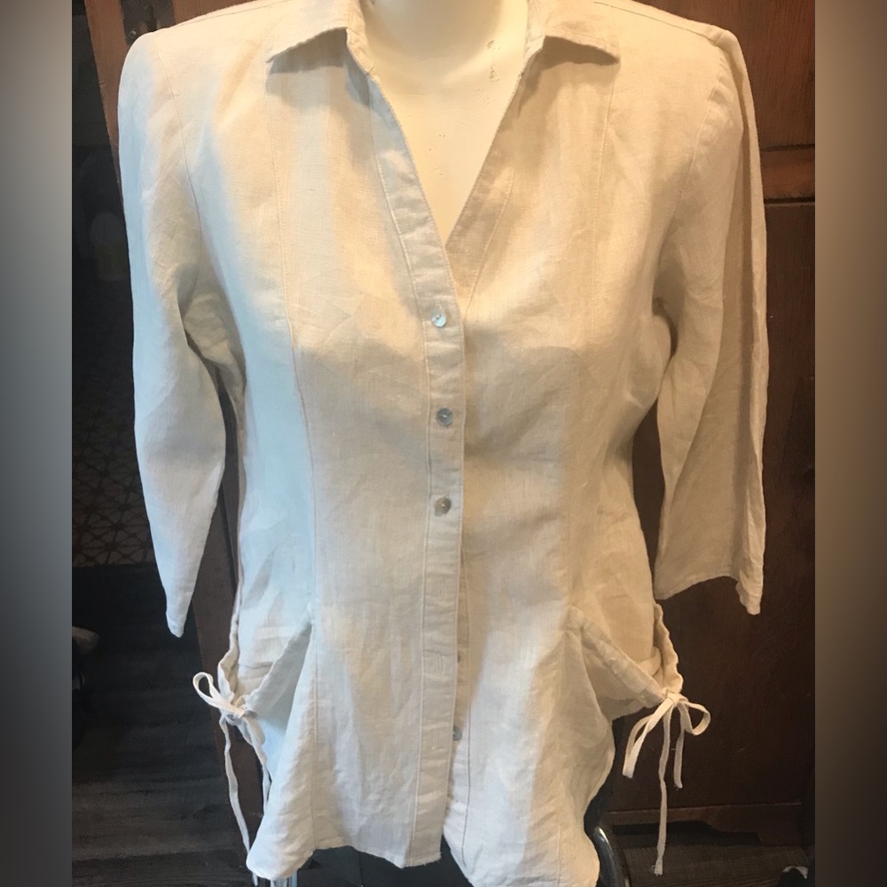 Lovely Linen Harve Benard Blouse/Blazer - Size Large